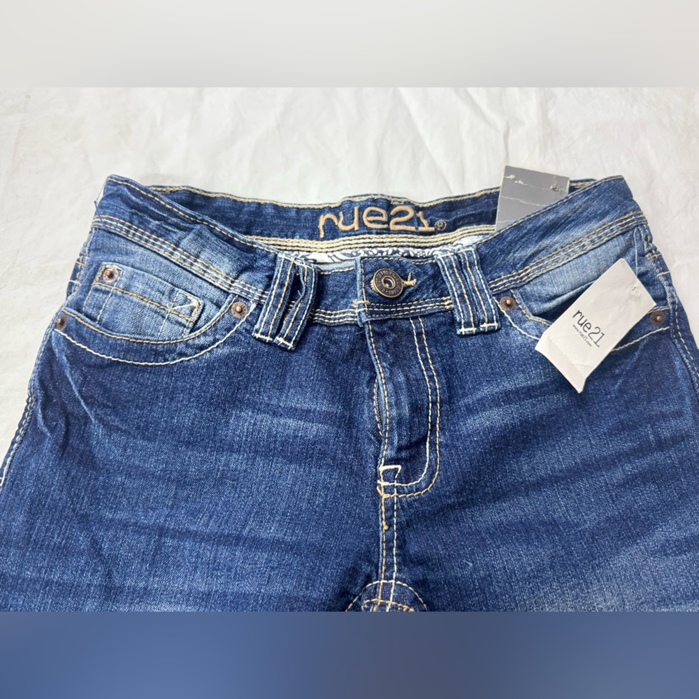 Rue21 Dark Blue Denim Jeans Short 3/4